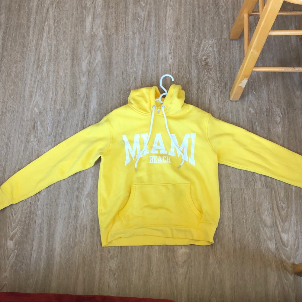 Yellow Miami Beach Hoodie